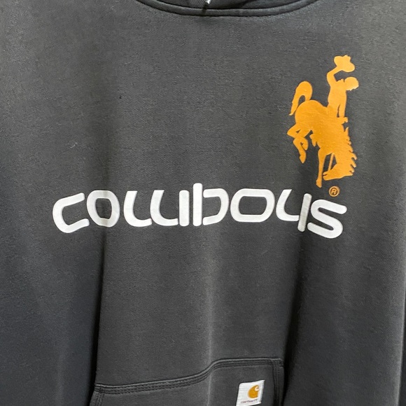 Carhartt Dark Gray Wyoming Cowboys Hoodie - Picture 3 of 4